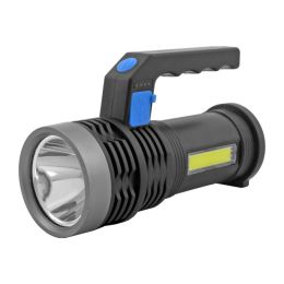 Environment Friendly Rechargeable Hand Held COB LED Flood Search Light Flashlight - Assorted Colors