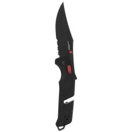 SOG Trident AT Black Red Partially Serrated