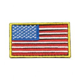 Vism USA Flag Patch Embroid Red White Blue