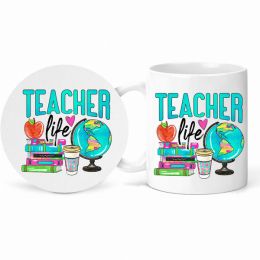 Teacher Life Mug and Coaster Set