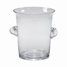 Clear Glass Ice Bucket 8.5"