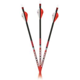 Carbon Express Maxima Red 32" Arrow Shafts with Q2i Rapt-X 2 Vanes(6-Pack)