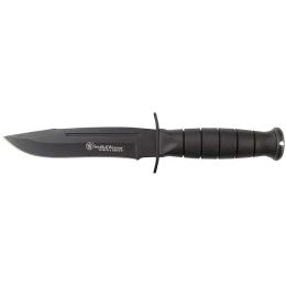 Smith & Wesson Search & Rescue Clip Point Fixed Blade Knife Rubberized Aluminum Handle
