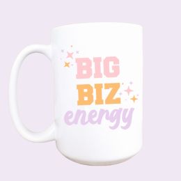 Big biz energy ceramic coffee mug (Color: Coffee, Material: Ceramic, Country of Manufacture: United States)