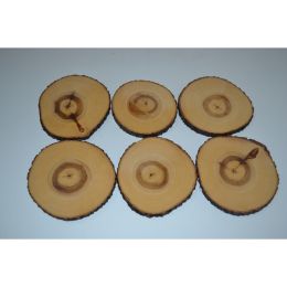 Aspen Log Coasters Set of Six (Country of Manufacture: United States)